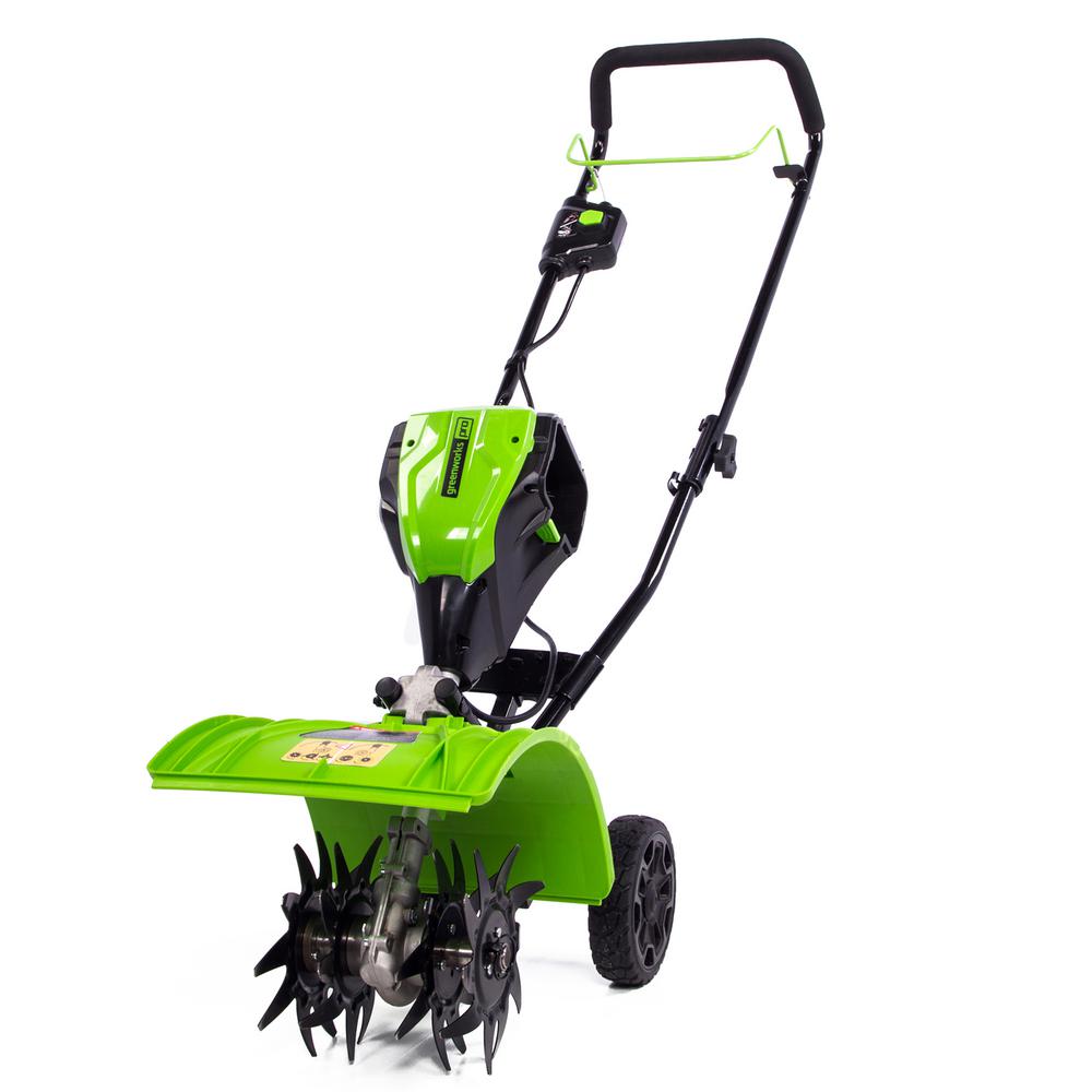 Greenworks PRO 8 in. 60-Volt Electric Cordless Cultivator with 2.5 Ah Battery and Charger