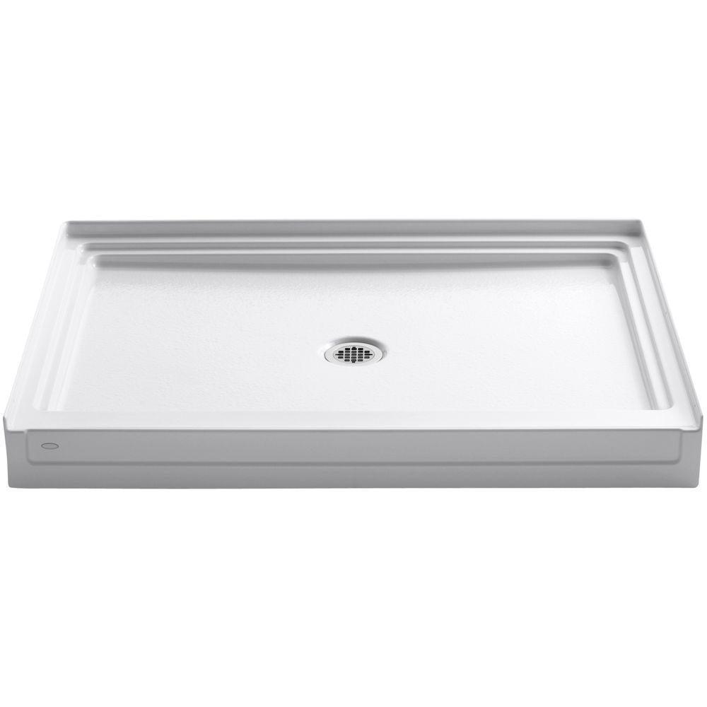 Tresham 48 in. x 36 in. Single Threshold Shower Base with Center Drain in White