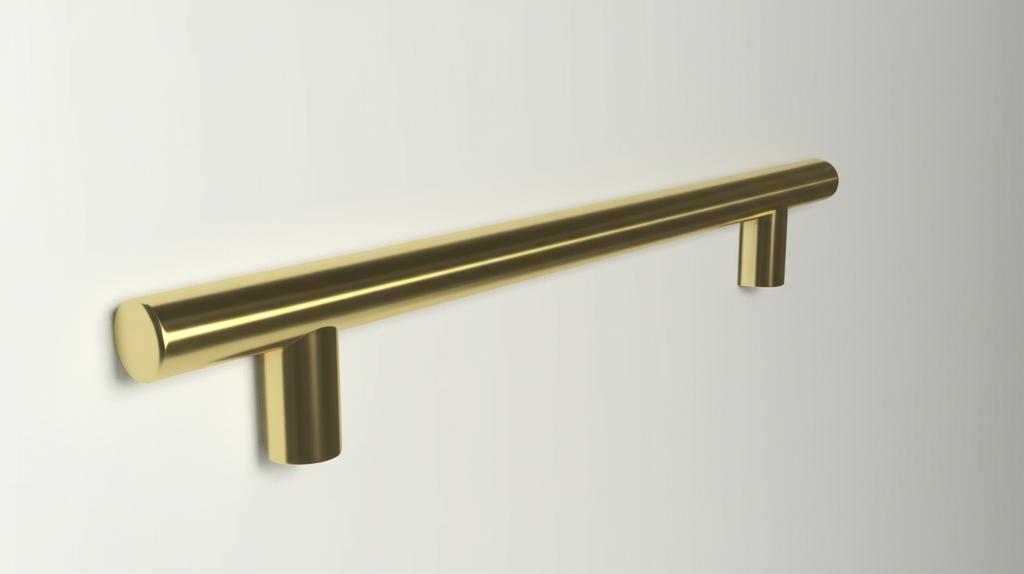 Hampton Bay Designer Series 6x0.5x1.375 in. Pull Gallery Bar in Brushed Nickel