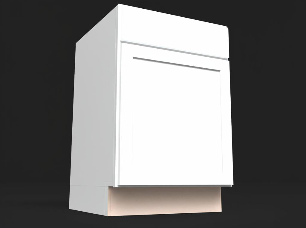 Hampton Bay Courtland Shaker Base Kitchen Cabinet in Polar White