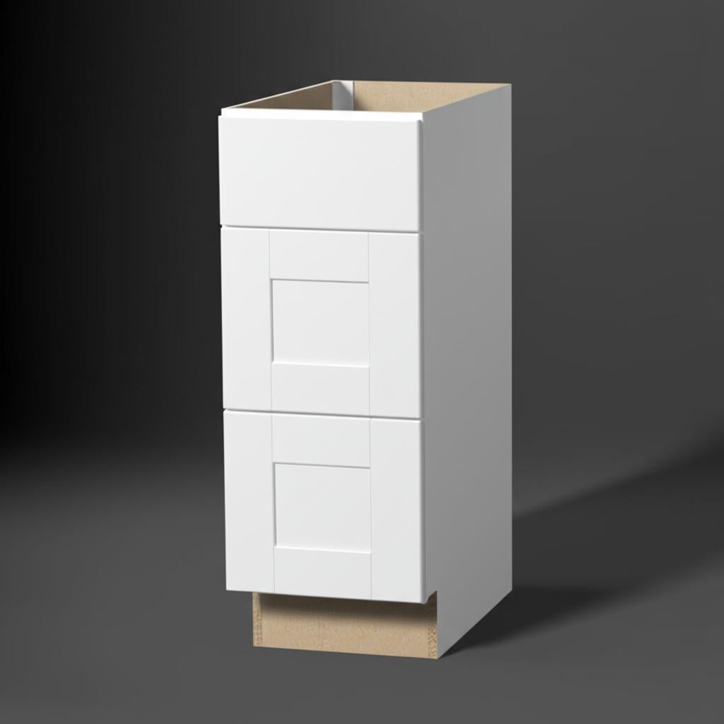 Hampton Bay Shaker Assembled Bathroom Vanity Drawer Base Cabinet in Satin White
