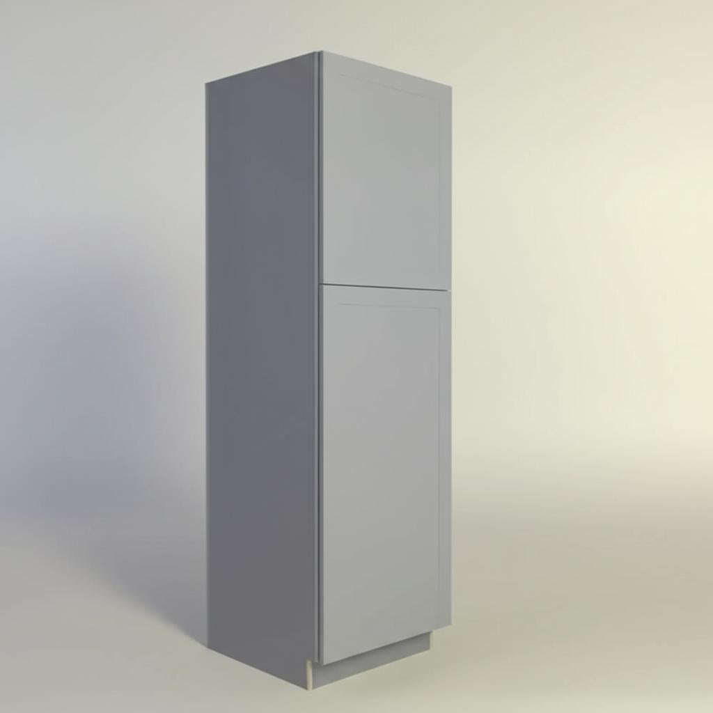 Hampton Bay Cambridge Gray Shaker Pantry Cabinet with Adjustable Shelves