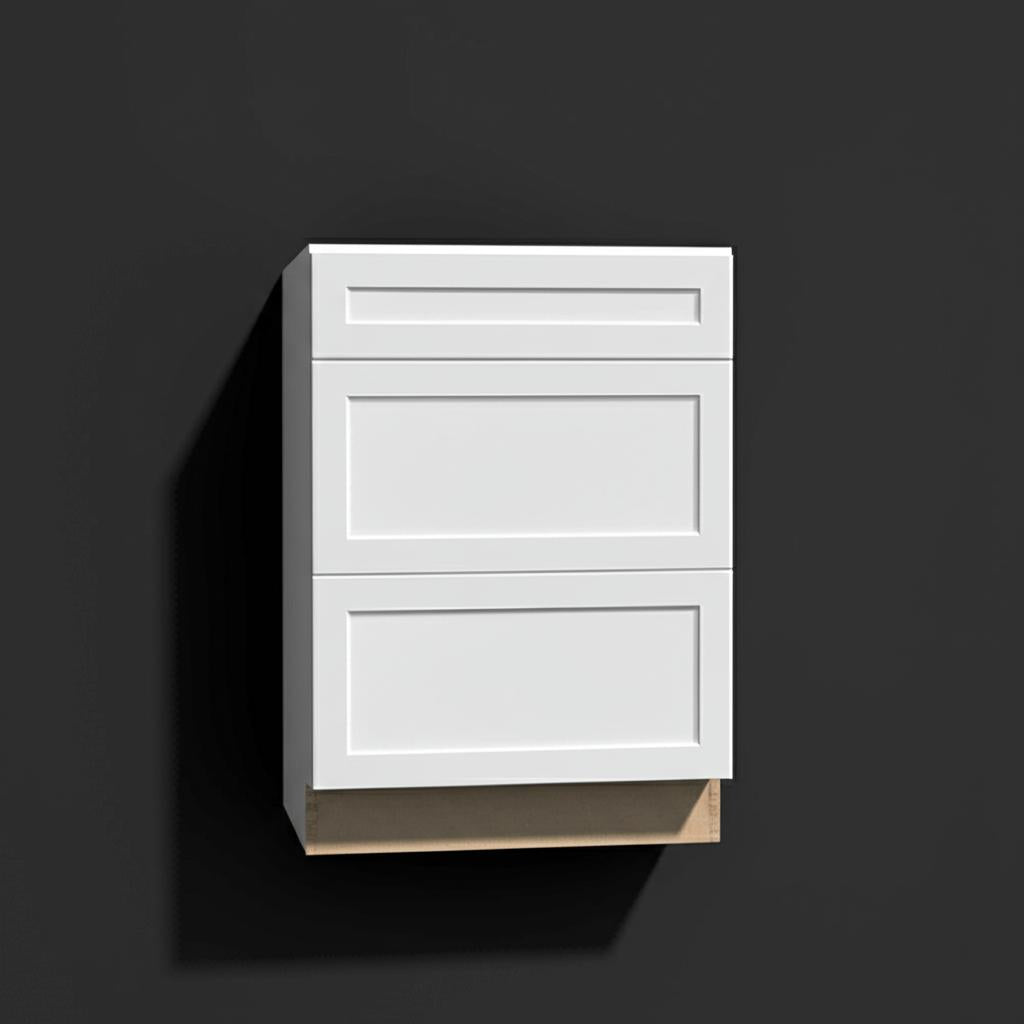 Hampton Bay Designer Series Melvern Assembled Drawer Base Kitchen Cabinet in White