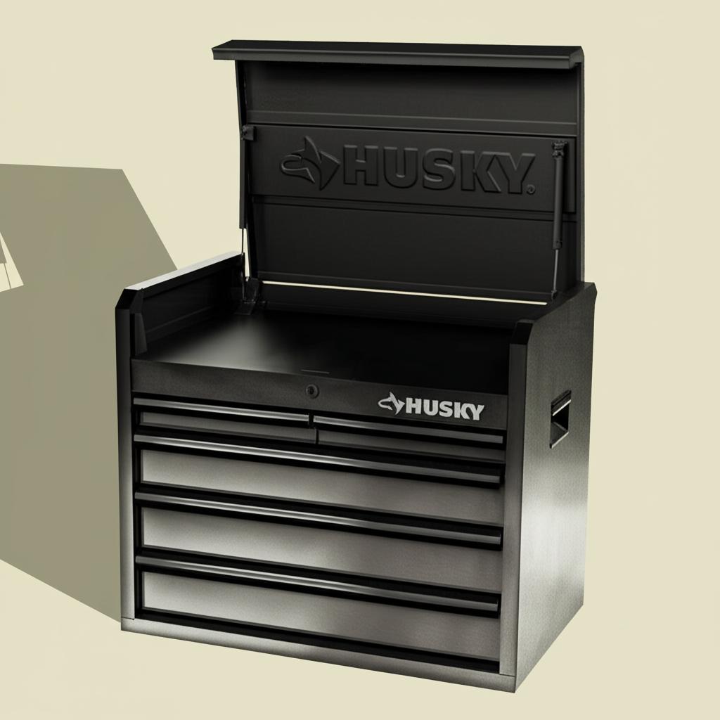 Husky 26-inch 5-Drawer Tool Chest in Textured Black