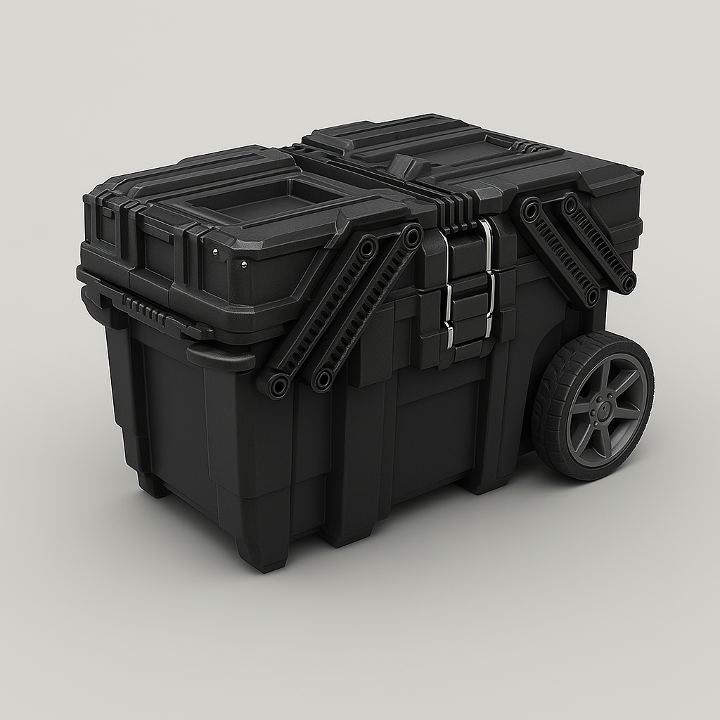 Husky 25 in. Cantilever Rolling Tool Box with Integrated Organizers