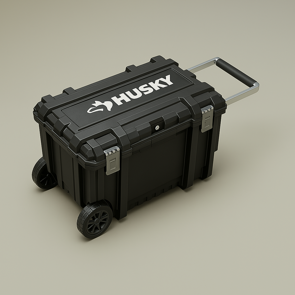 Husky 37-Inch Rolling Tool Box Utility Cart - Black