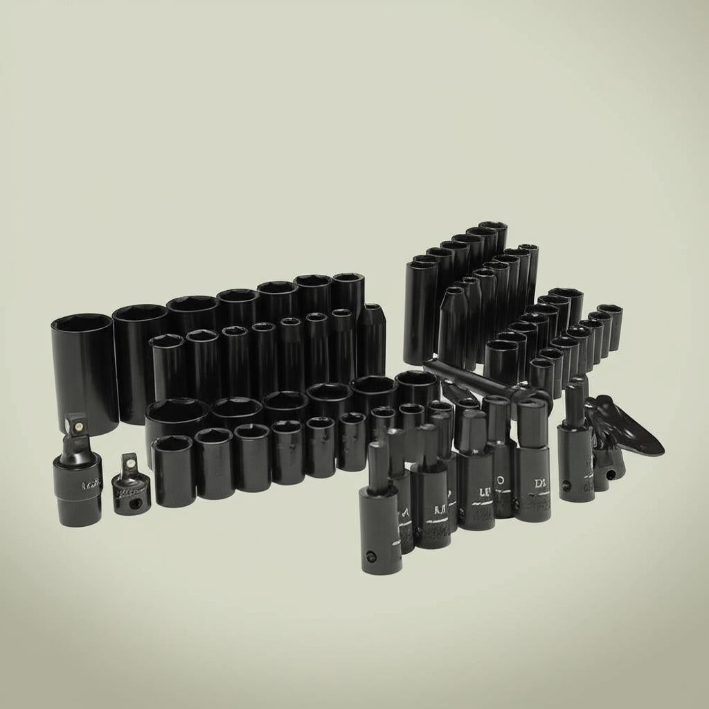 Husky 1/2 in. Drive Master Impact and Hex Bit Socket Set (78-Piece)