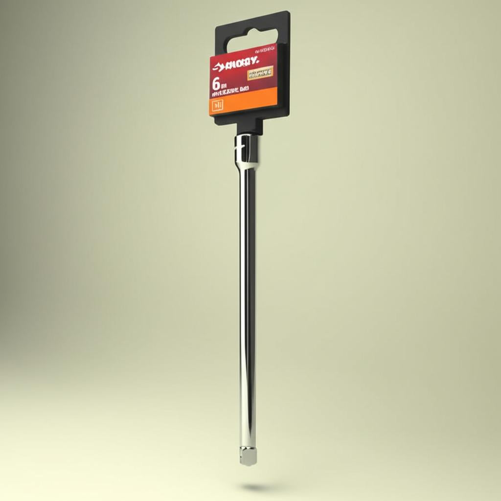 Husky 1/4 in. Drive 6 in. Extension Bar – Chrome Alloy Steel Socket Extension