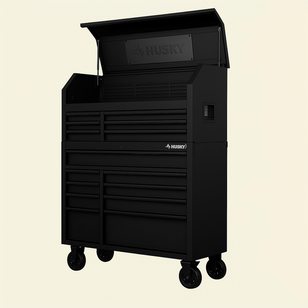 Husky Professional Duty 41 in. W x 21.5 in. D 11-Drawer Matte Black Tool Chest Rolling Cabinet