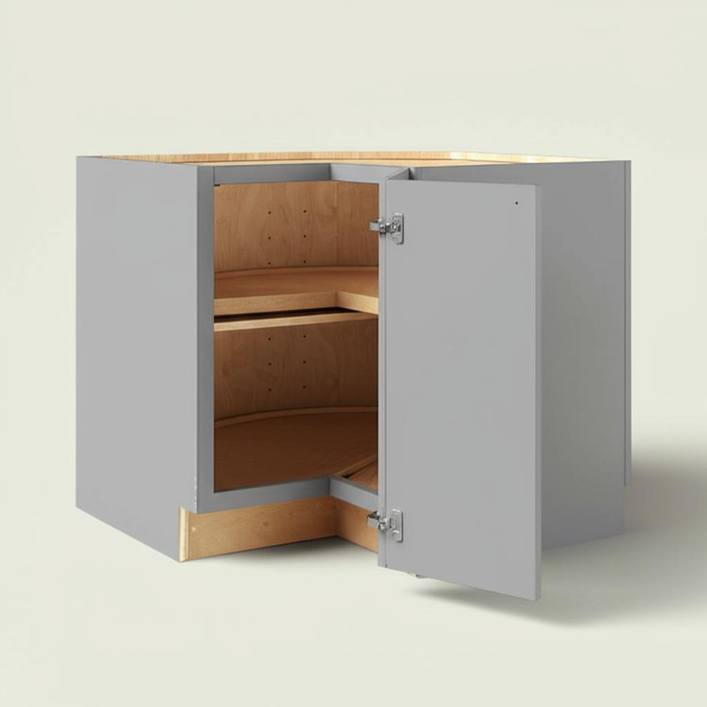 Home Decorators Collection Tremont Lazy Susan Corner Kitchen Cabinet, Pearl Gray