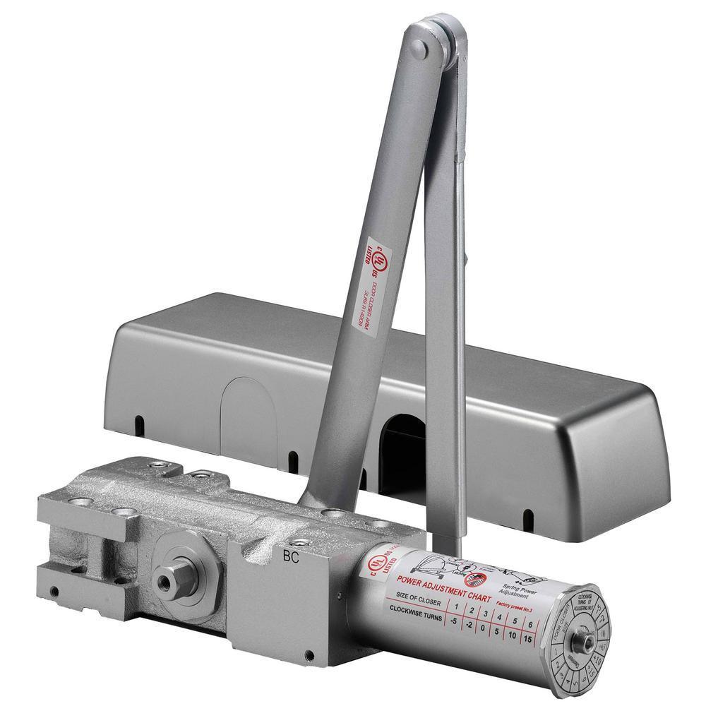 8000 Heavy-Duty Grade-1 Aluminum Commercial Door Closer with Delay Action and Standard Full Cover