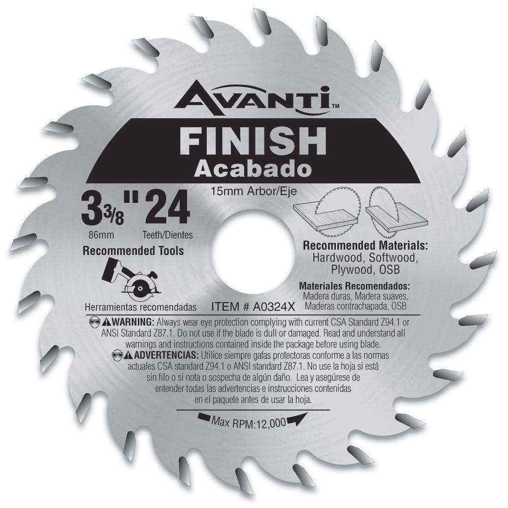 3-3/8 in. x 24-Teeth Finish Saw Blade