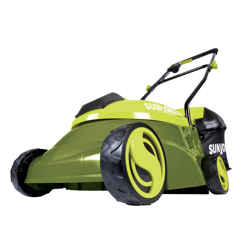 Sun Joe 14 in. 28-Volt Cordless Walk Behind Push Mower Kit with 4.0 Ah Battery + Charger