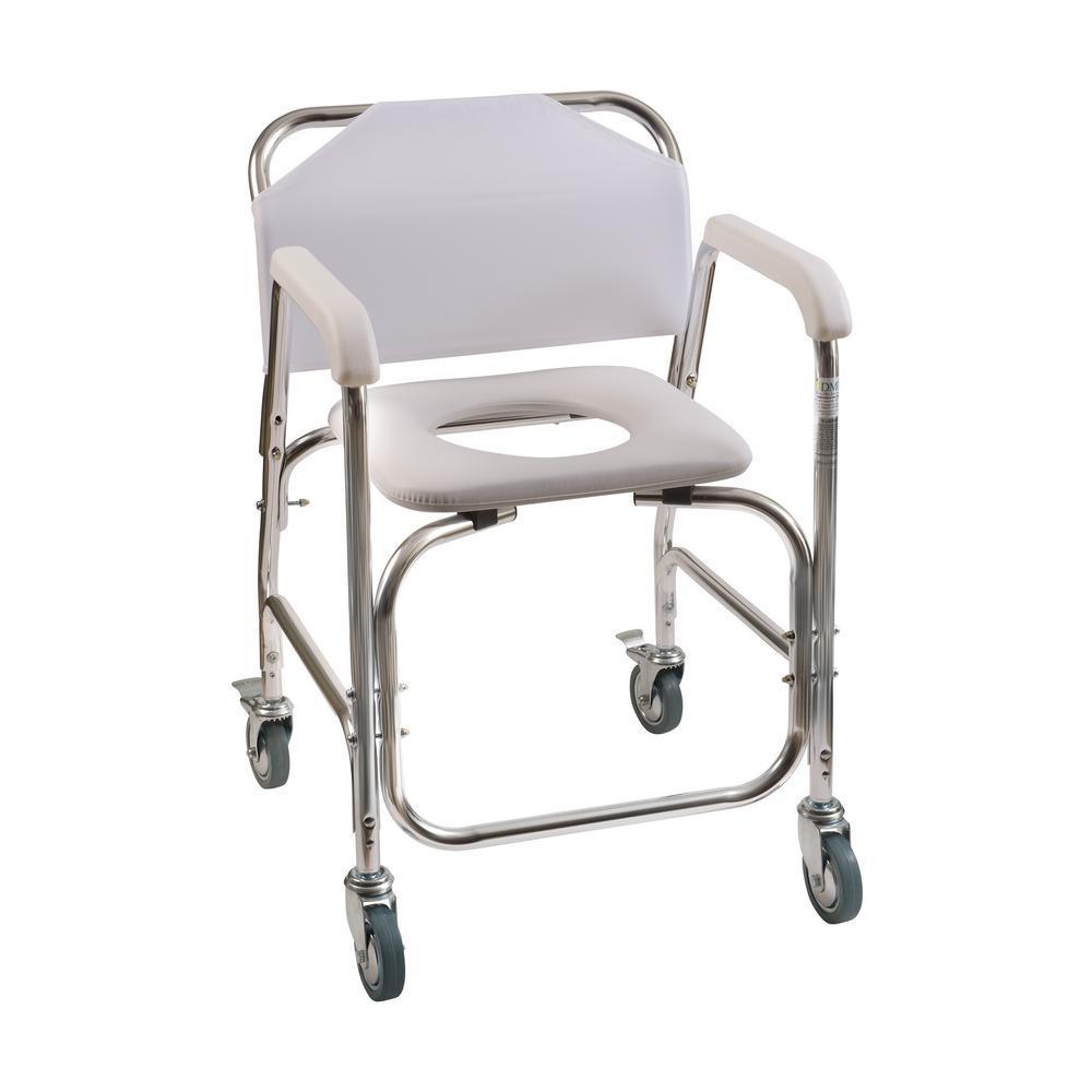 Shower Transport Chair in White