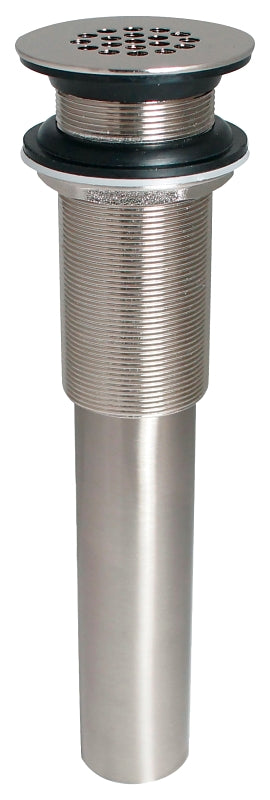 Stylewise K820-74BN Open Grid Sink Drain, 1-1/4 in Connection, Brass, Brushed Nickel