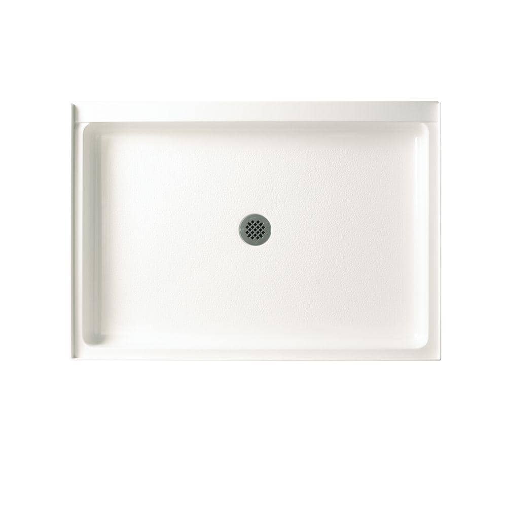 Veritek 34 in. x 42 in. Single Threshold Center Drain Shower Pan in White