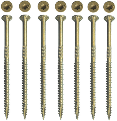 Big Timber BTX Series Exterior Multi-Purpose Wood Screws Construction Fasteners Bronze Coated Flat Head Torx/Star Drive
