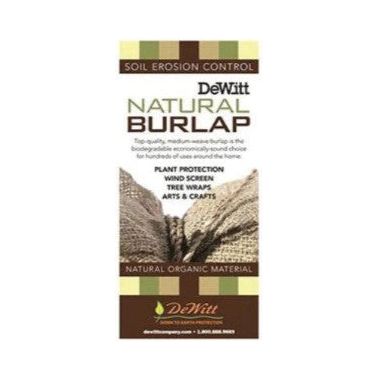 DeWitt NB348 Natural Burlap 5.5 oz Landscape Fabric, 48 ft L, 3 ft W, Burlap, Biodegradable