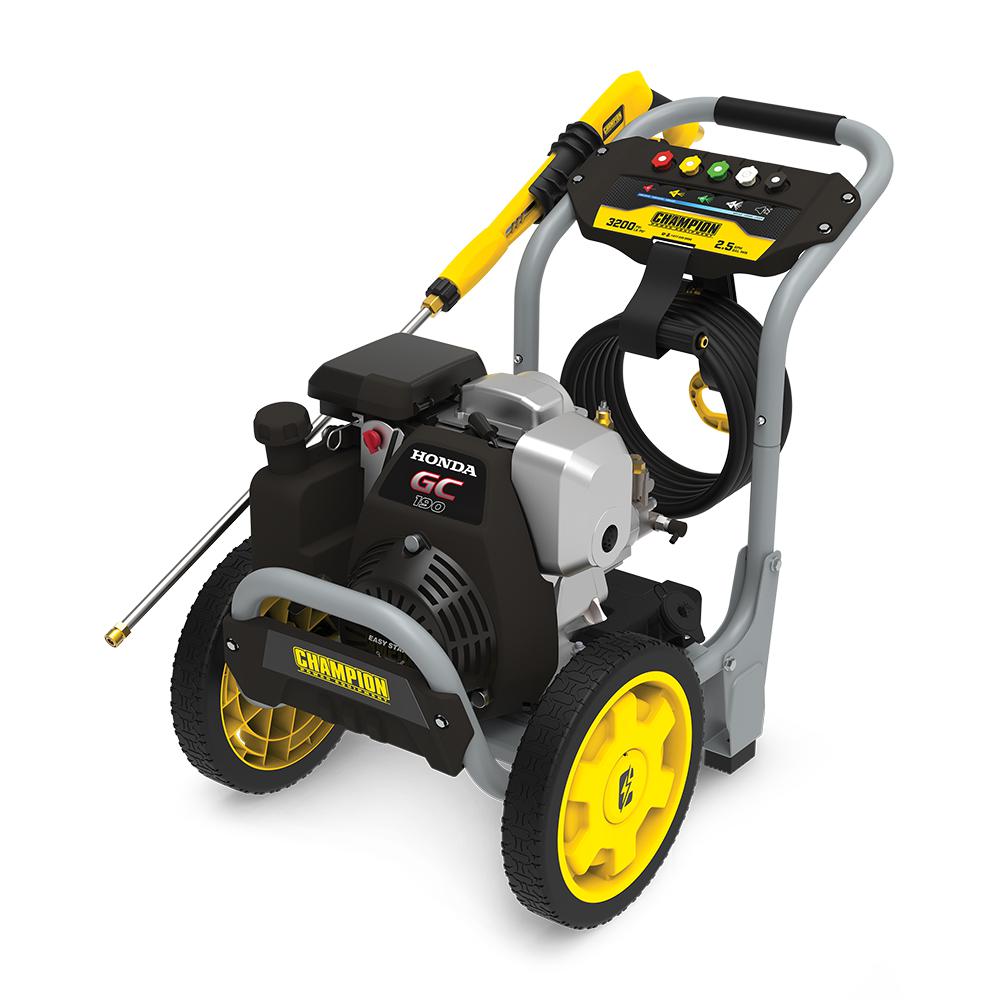 CHAMPION POWER EQUIPMENT 3200 PSI 2.5 GPM Cold Water Gas Pressure Washer with Honda Engine