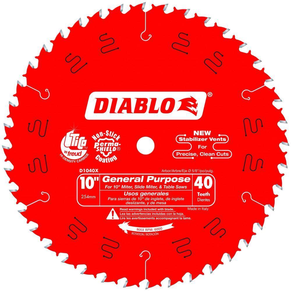 10 in. x 40-Teeth General Purpose Saw Blade