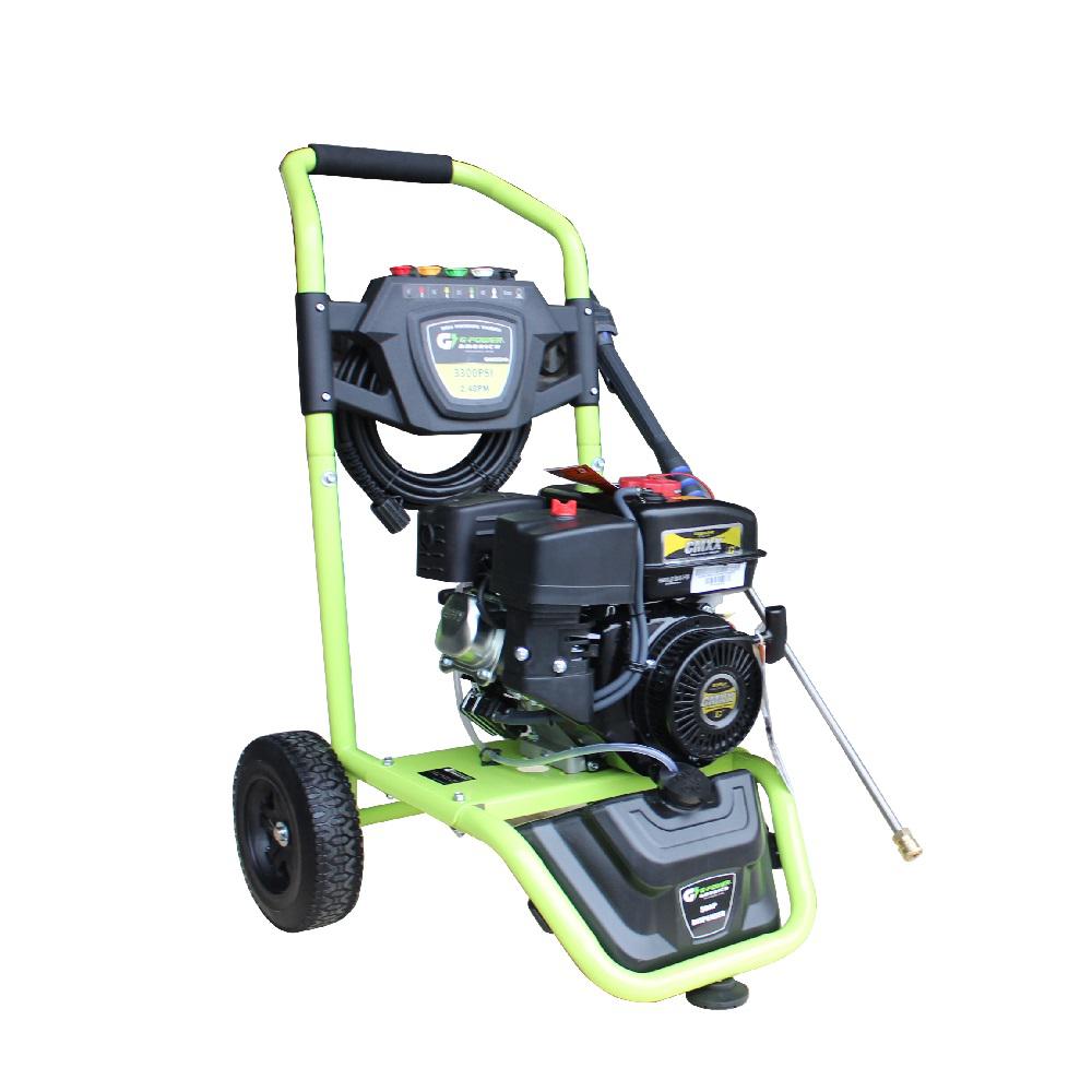 Green-Power 3300 PSI 208 cc Gas Pressure Washer, LCT Professional Engine, CARB Approved