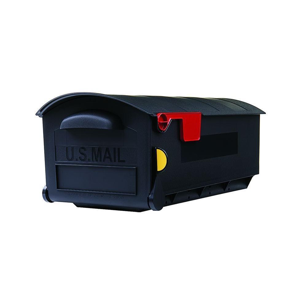 Patriot Large, Plastic, Post-Mount Mailbox, Black