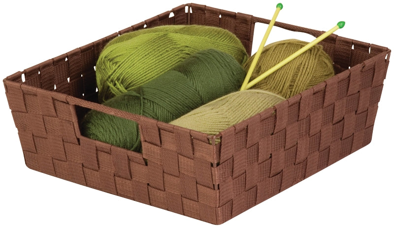 STO-03049 TRAY W/HANDLE BROWN