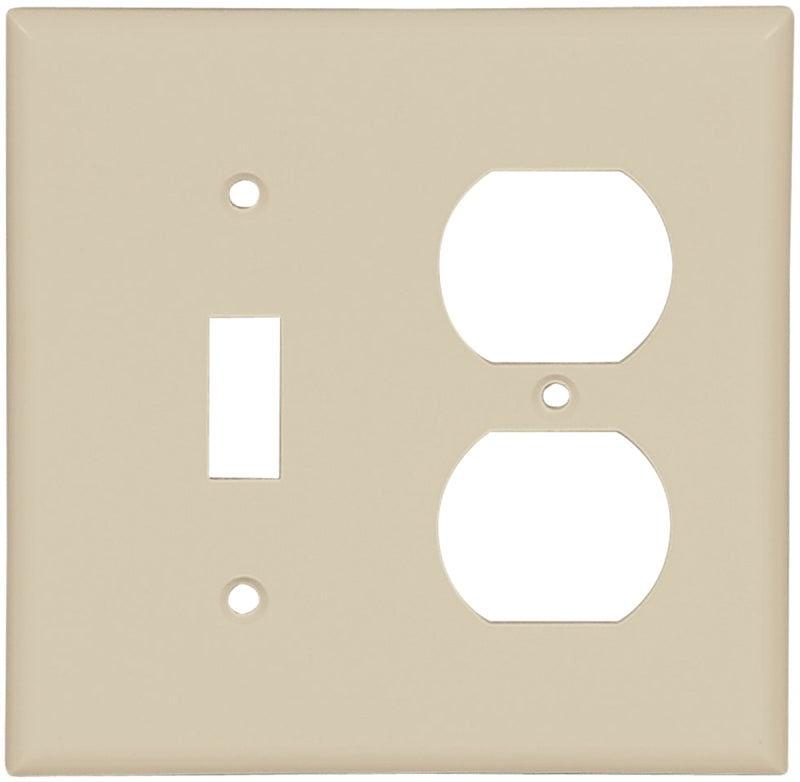 Eaton Wiring Devices 2138V-BOX Combination Wallplate, 4-1/2 in L, 4-9/16 in W, Standard, -40 to 90 deg F Temperature
