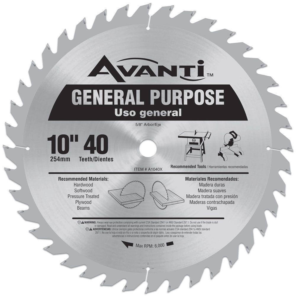 10 in. x 40-Teeth General-Purpose Saw Blade