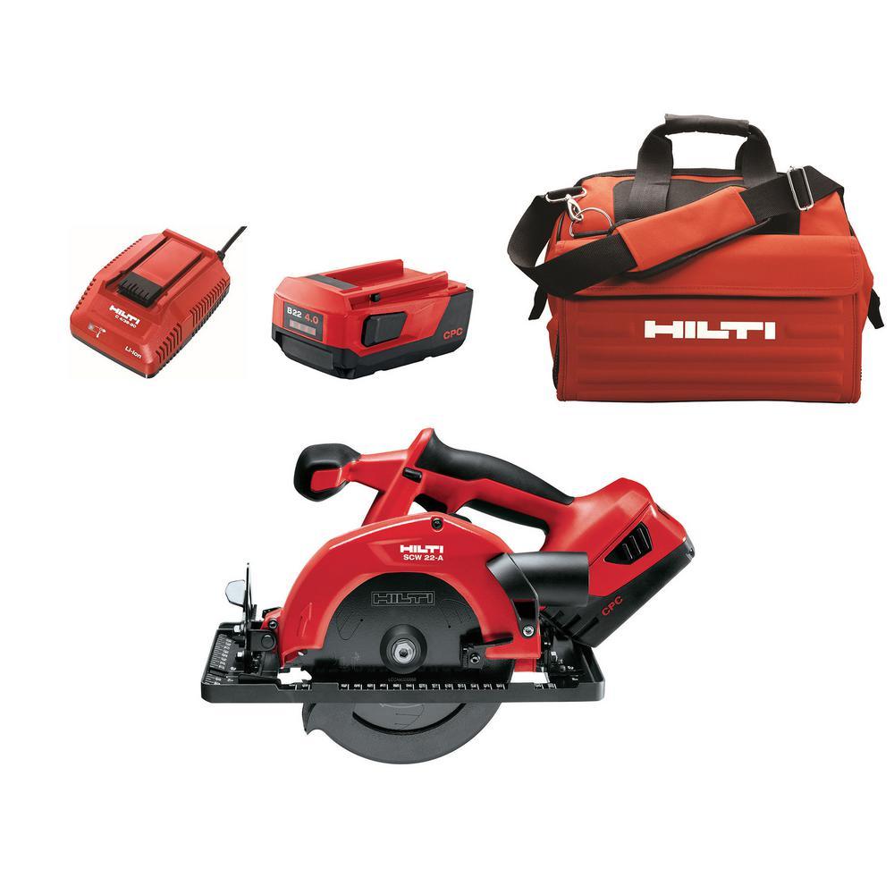 SCW 22-Volt Lithium-Ion Cordless Circular Saw Kit