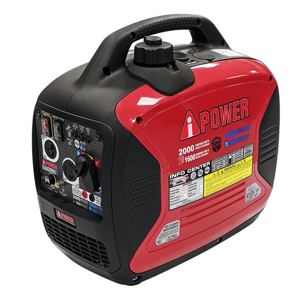 A-iPower 2,000-Watt Recoil Start Dual Fuel Powered Inverter Generator