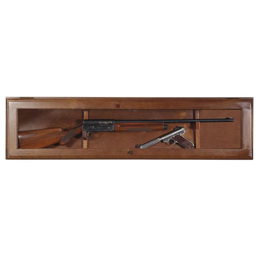 1 Gun Horizontal Key Locking Display Cabinet in Brown