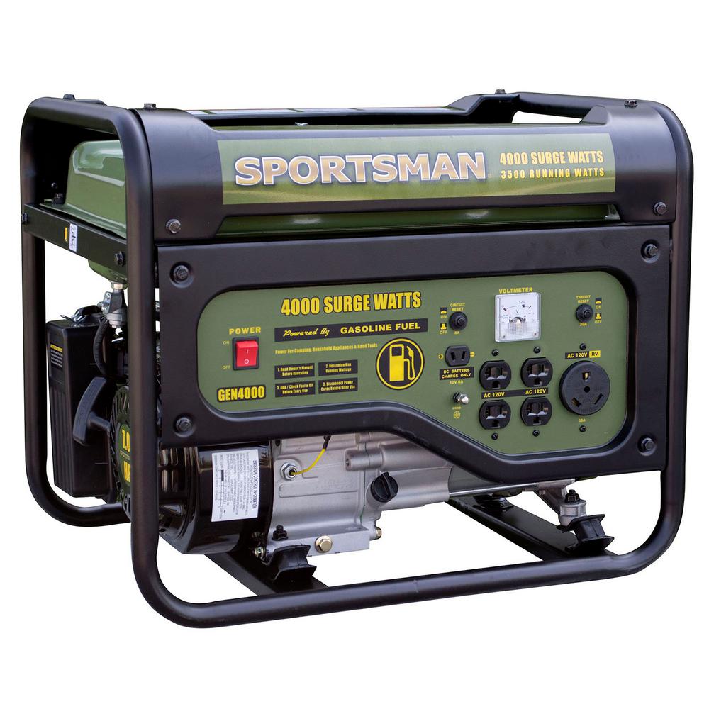 Sportsman 4,000/3,500-Watt Gasoline Powered Portable Generator with RV Outlet, 50 State Compliant