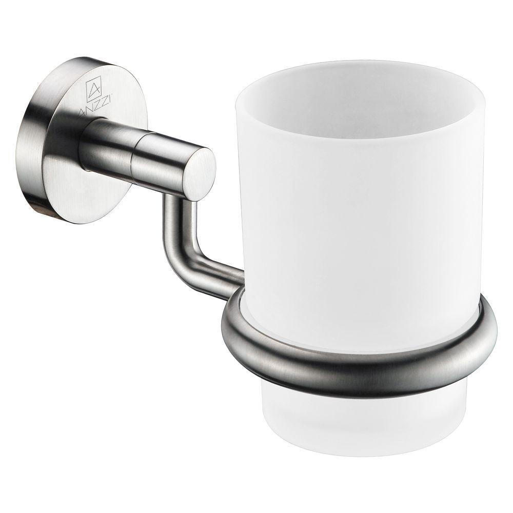 Caster Series 7.01 in. Toothbrush Holder in Brushed Nickel