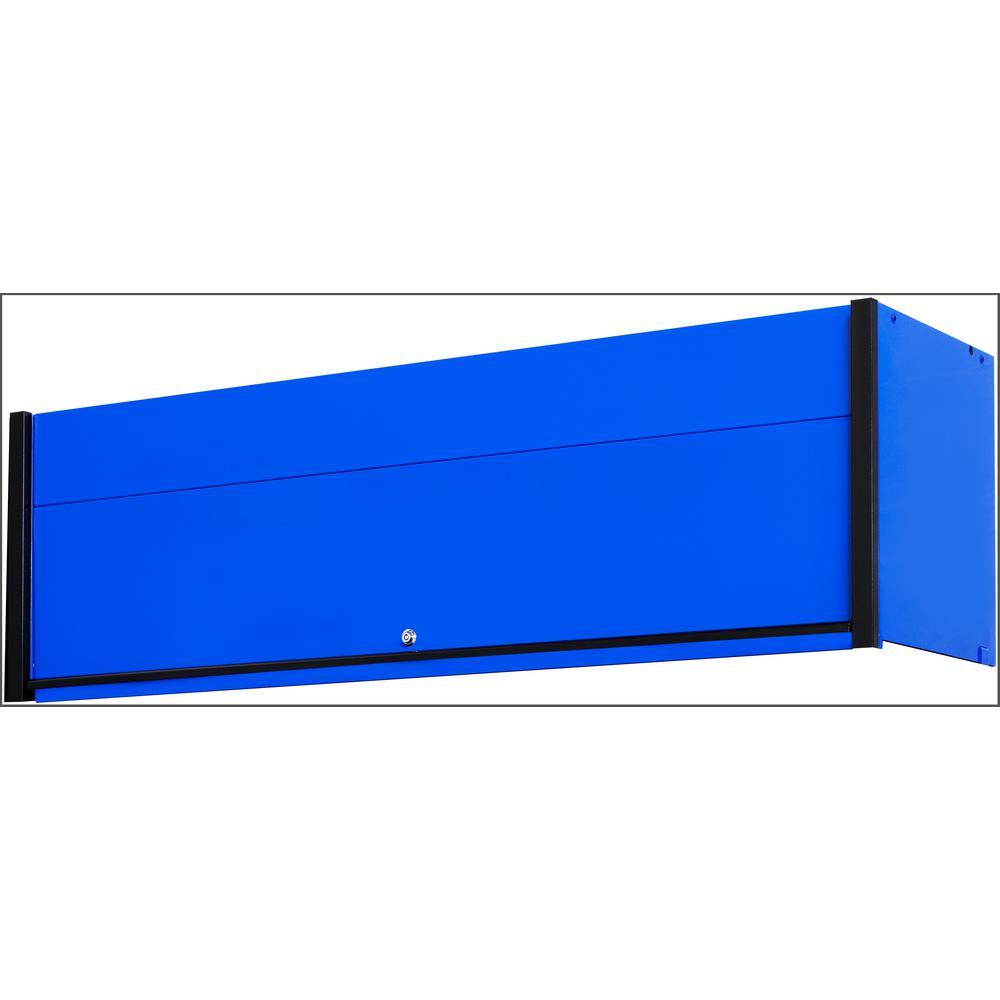 DX 72 in. 0-Drawer Extreme Power Workstation Hutch in Blue with Black Handle