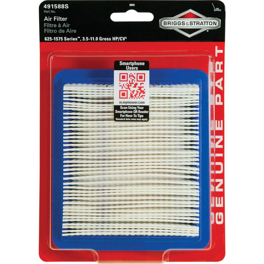 Briggs & Stratton Air Filter for 3.5 Through 6.75 HP Quantum Engines and 625-1575 Series Engines