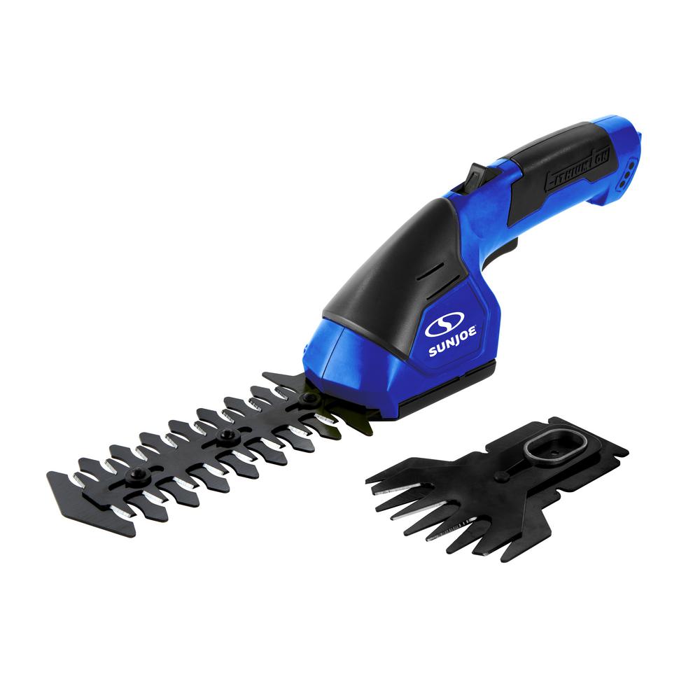 Sun Joe 7.2-Volt Cordless Electric 2-in-1 Grass Shear and Hedge Trimmer, Blue