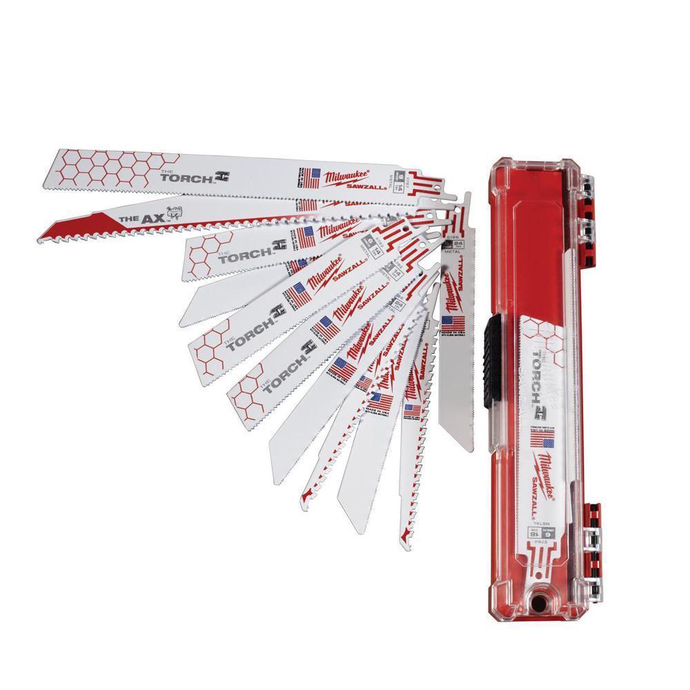 SAWZALL Demolition Nail-Embedded Wood and Metal Cutting Bi-Metal Reciprocating Saw Blade Set (13 Piece)