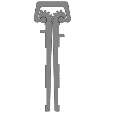 Pemko CFM85SLIHD1HT Hospital Tip Full-Mortise Heavy Duty Short Leaf Inset Continuous Geared Hinge in Clear Anodized - 85"