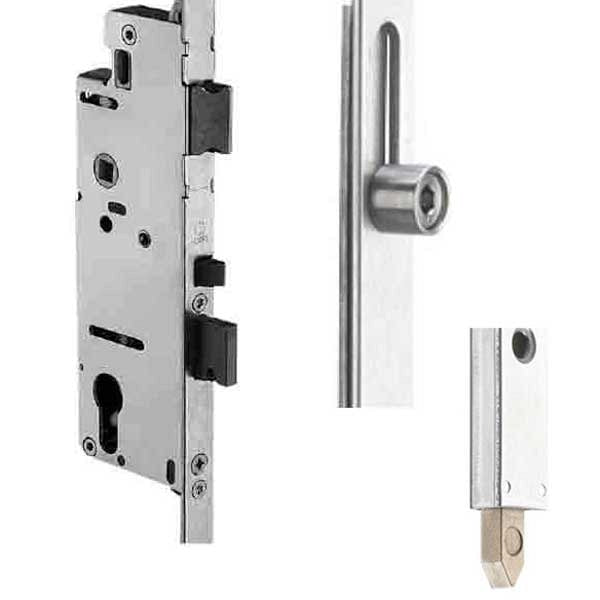 Hoppe Multipoint 1.77" Backset Manual Gear with Bottom Roller Extension and Shootbolt