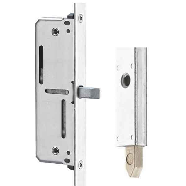 Hoppe Multipoint 2.36" Backset Manual Gear with Roundbolt/ Shootbolt Bottom Extension