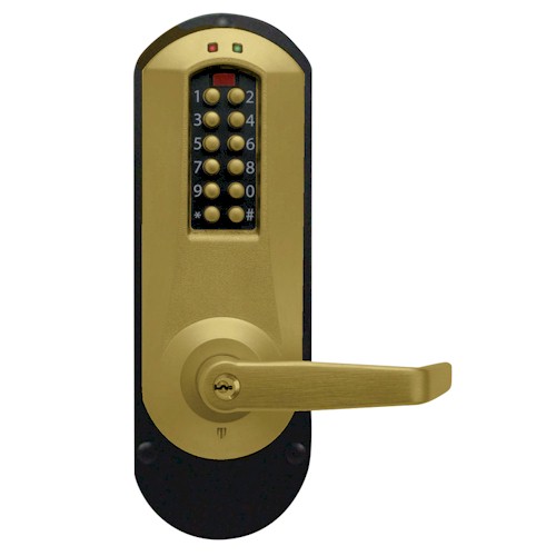 E5010XSWL-606-41 Kaba E-Plex Exit Trim, Schlage Key Bypass