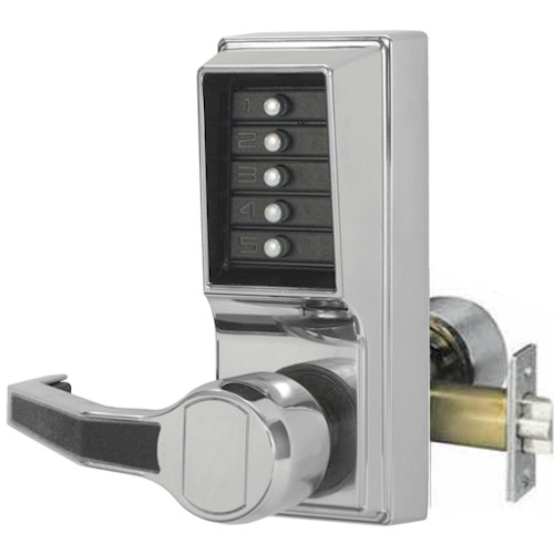 LL1011-026-41 Kaba Mechanical Push Button Lock, LH-LHR, Bright Chrome