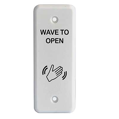 LCN 8310-813JWH Standard Duty Touchless Actuator, Jamb, Text & Wave Icon, White Color