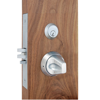 Townsteel MRX-S-K-15 Ligature Resistant Hotel or Motel Mortise Knob Lockset - Sectional Trim, Schlage C Cylinder, US32D/630 Satin Stainless Steel