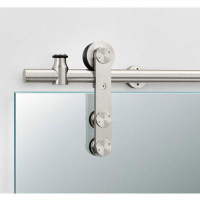 Pemko G60P/6 Polished Stainless Steel Sliding Glass Panel Track System - 78.75" Length