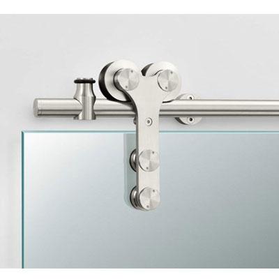 Pemko G70P/6 Polished Stainless Steel Sliding Glass Panel Track System - 78.75" Length