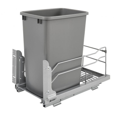 Rev-a-shelf Steel Bottom Mount Waste Container Single 35 Qt with Soft-Close 3 Colors to Choose From 53WC-1535SCDM Series