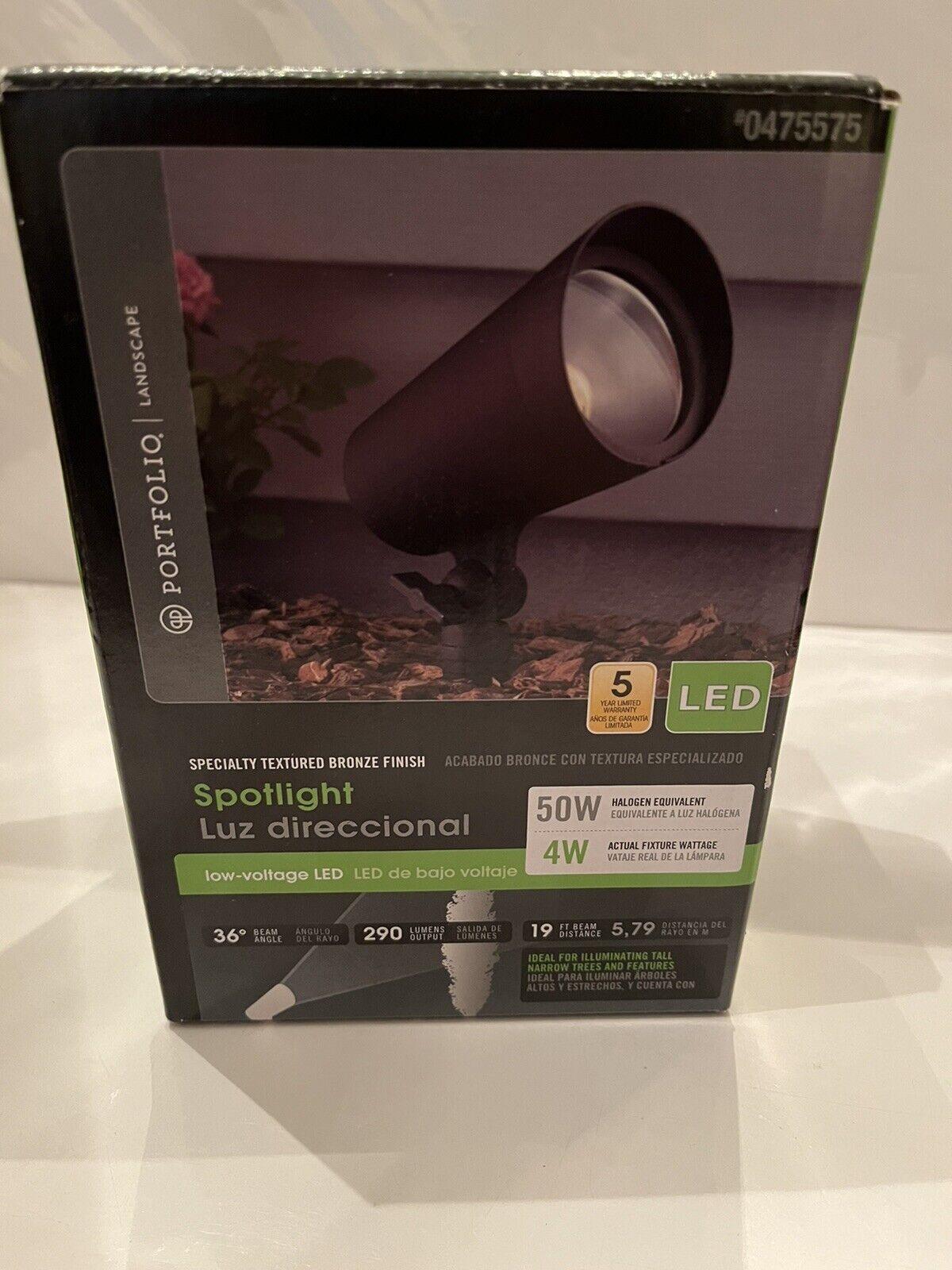 Portfolio 290-Lumen 4-Watt Bronze Low Voltage Hardwired LED Spot Light