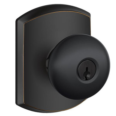 Schlage Plymouth Keyed Entry Knobs Greenwich Rosette